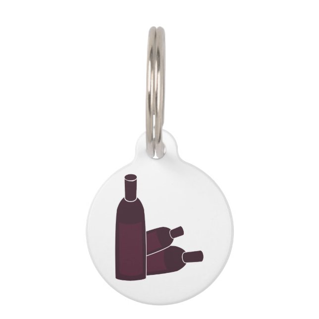 Wine Bottles Pet Tag (Front)