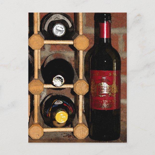 Wine Bottles Postcard (Front)