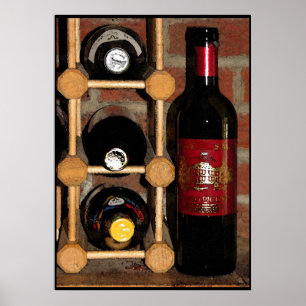 Wine Bottles Poster