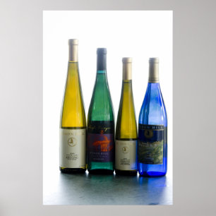 wine bottles poster