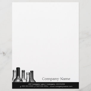 Wine Bottles Professional Letterhead