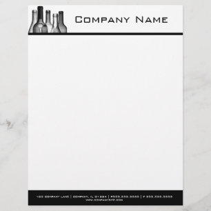 Wine Bottles Professional Letterhead Design