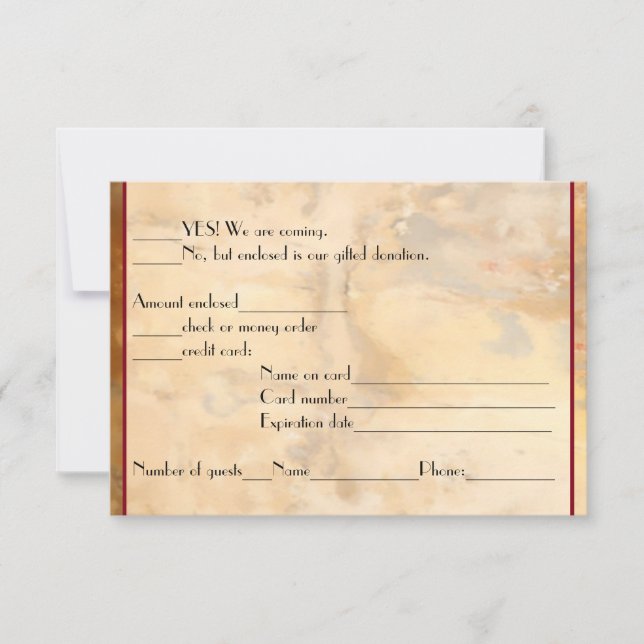 Wine Bottles RSVP reply (Front)