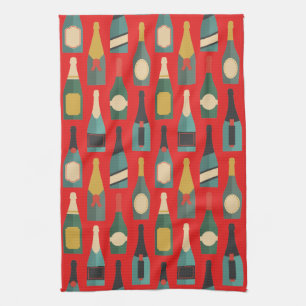 Wine Bottles Tea Towel