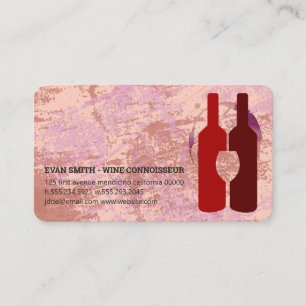 Wine Bottles Texture Background Vineyard Business Card