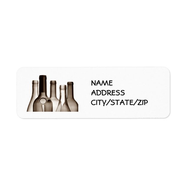 WINE BOTTLES WINE LOVERS ADDRESS LABELS (Front)
