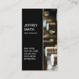 Wine Bottles Wine Manager Business Card