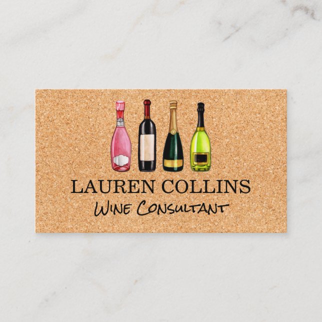 Wine Bottles | Winery Business Card (Front)