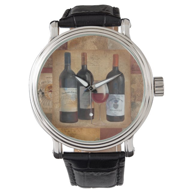 Wine Bottles with Glass Watch (Front)