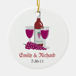 Wine Bridal Shower Favour Keepsake Ornament