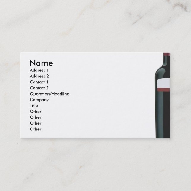 Wine Business Card (Front)