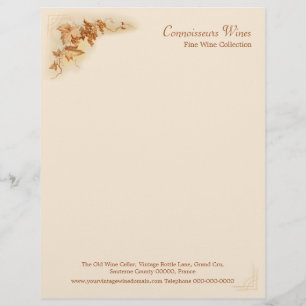 Wine business letterhead template