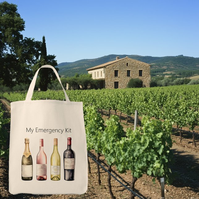 Wine Carry Tote Bag with Funny Saying  (Personalized canvas wine tote bag with funny saying)