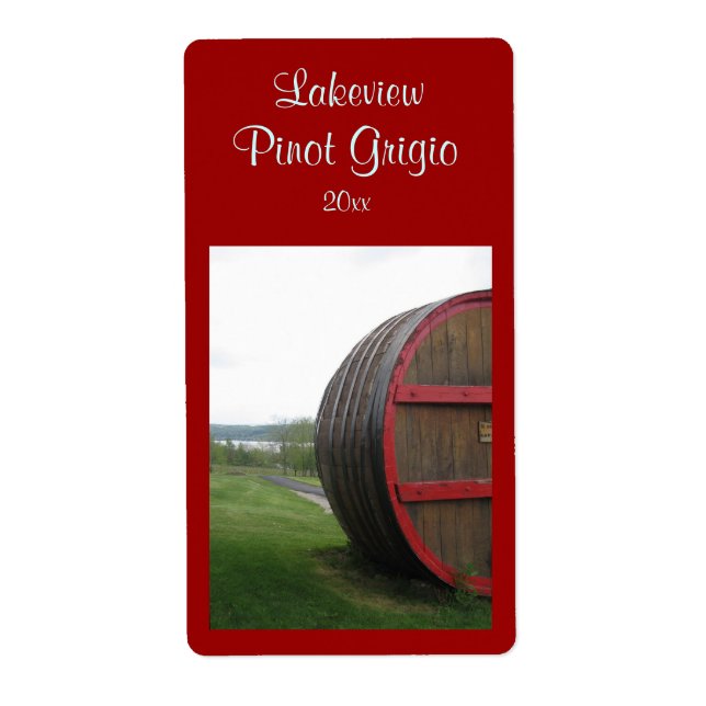 Wine Cask Homemade Wine Label (Front)