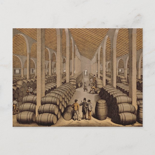 Wine Cellar at Jerez de la Frontera Postcard (Front)