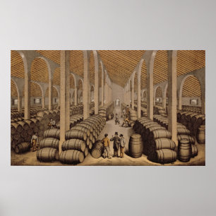 Wine Cellar at Jerez de la Frontera Poster