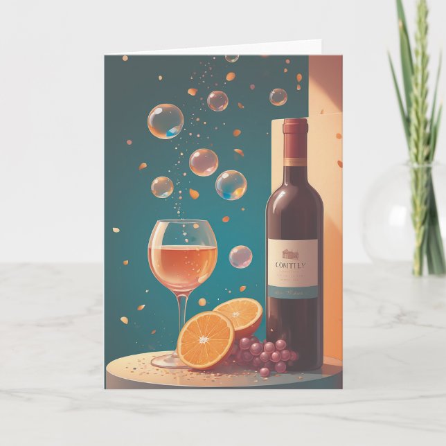 Wine Cellar Birthday Shine Card (Front)