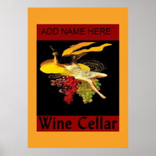 Wine Cellar Sign Blank, ADD NAME HERE