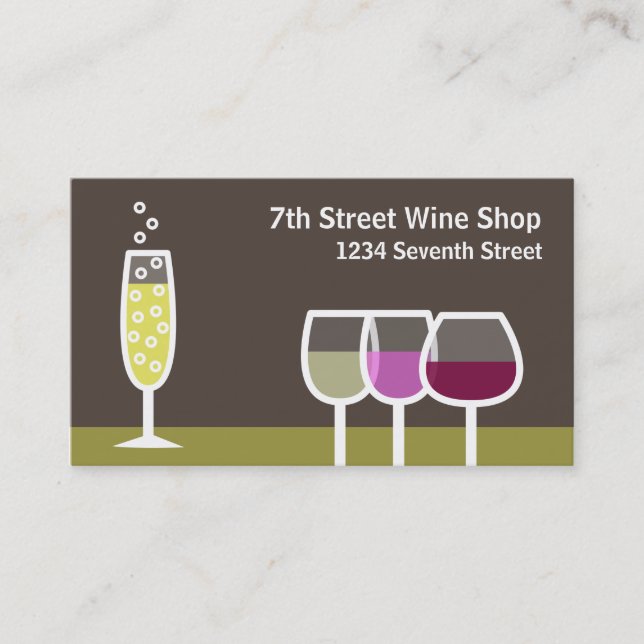Wine & Champagne Business Card (Front)