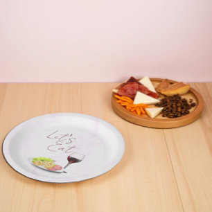 Wine & Charcuterie Bridal Shower Paper Plate