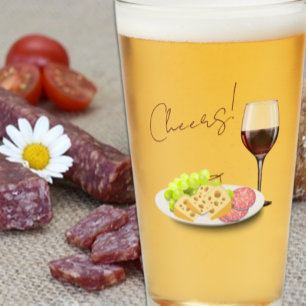 Wine & Charcuterie Engagement Party Glass