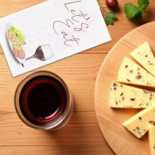 Wine & Charcuterie Engagement Party Napkin