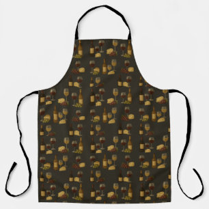 Wine, Cheese, and Grapes by Natasha Us   Apron