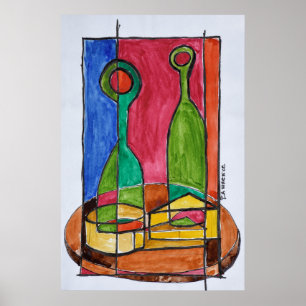 Wine, Cheese & Baguette Lunch   Paris, France Poster