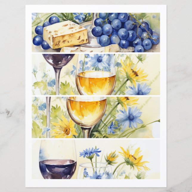 Wine Cheese Blue Grapes 1: 4 of  4 (Front)