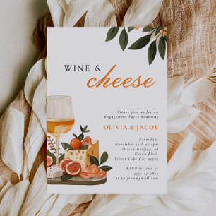 Wine & Cheese Engagement Party Invitation