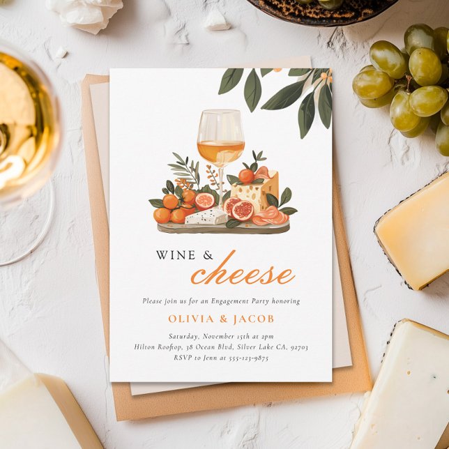 Wine & Cheese Engagement Party Invitation (Creator Uploaded)