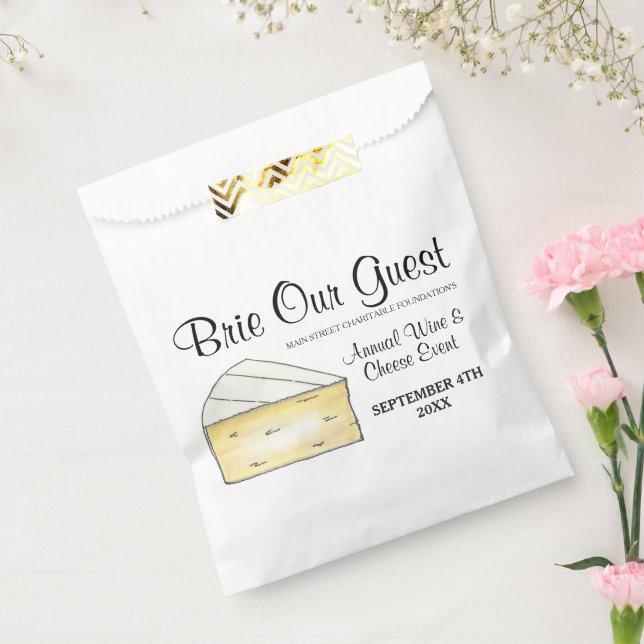 Wine Cheese Tasting Cocktail Party Brie Our Guest Favour Bag (Sealed)