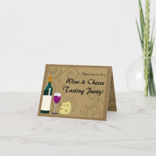 Wine & Cheese Tasting Party Invitation Cards