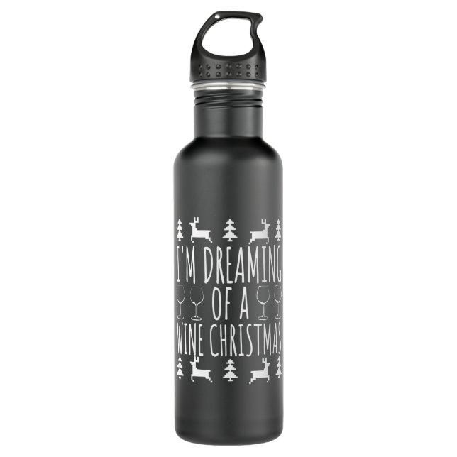 Wine Christmas 710 Ml Water Bottle (Front)