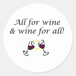Wine! Classic Round Sticker