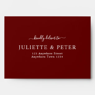 Wine Colour w/ Return Address 5x7 Env Envelope