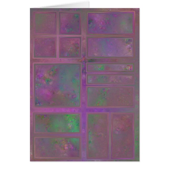 Wine Coloured Window Abstract Card (Front)