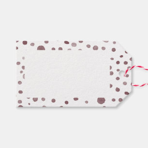 Wine Confetti Watercolor Dots Gift Tag