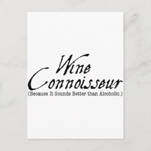 wine connoisseur postcard