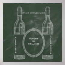 Wine Consumed Pub Chalk Collection by M.A
