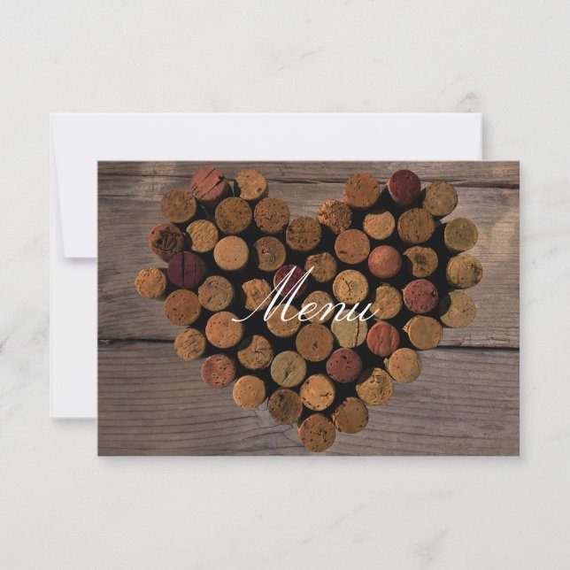 Wine Cork #2 Menu Card (Front)