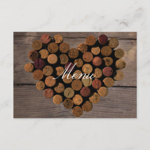 Wine Cork #2 Menu Card