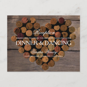 Wine Cork #2 Rustic Reception Card