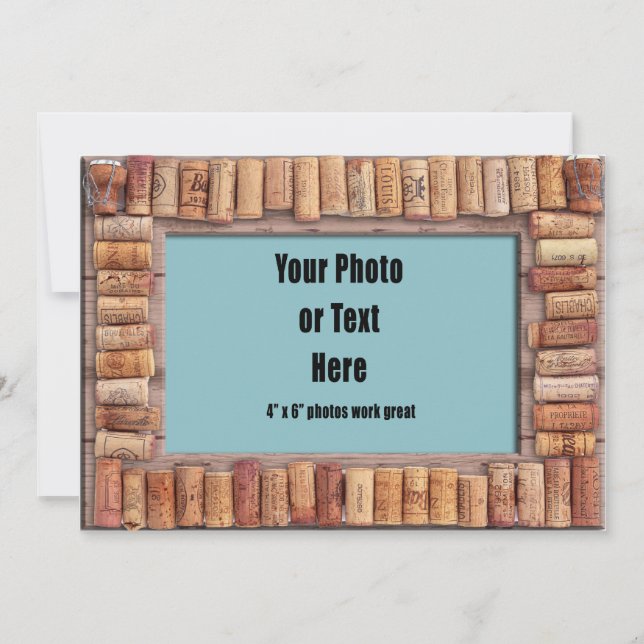 Wine Cork Frame Invitation (Front)