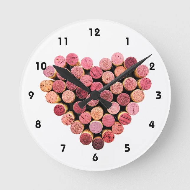 Wine Cork Heart Clock (Front)