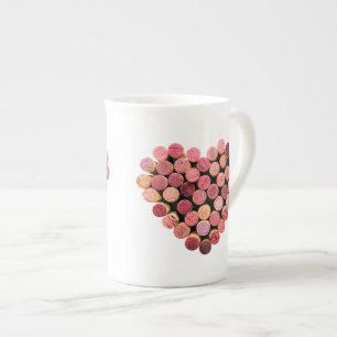 Wine Cork Heart Mug