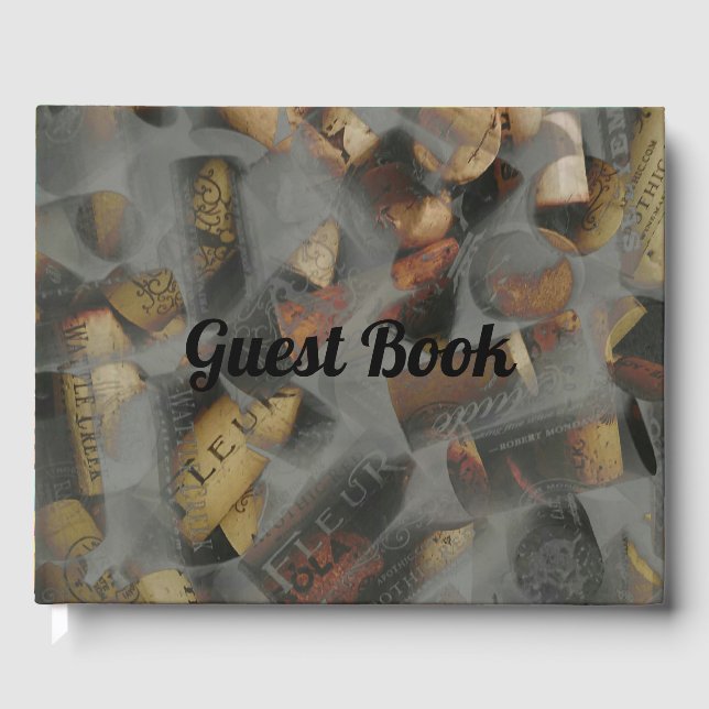 Wine Cork Medley Guest Book (Front)