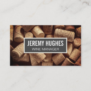 Wine Cork Piles   Winery Business Card