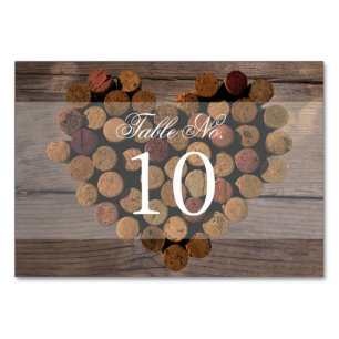 Wine Cork - Rustic Table Number Card