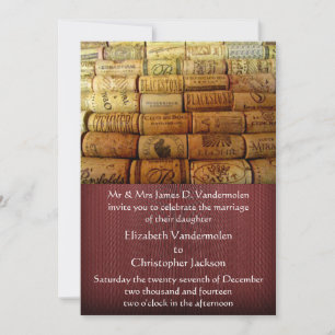 Wine Cork Wedding Invitation